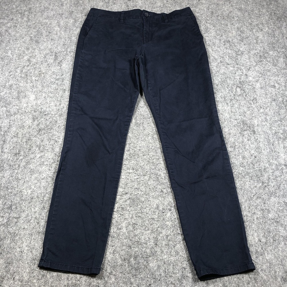 Tommy Hilfiger Pants Womens 8 Navy‎ Blue Stretch Slim Chino Twill Casual Work